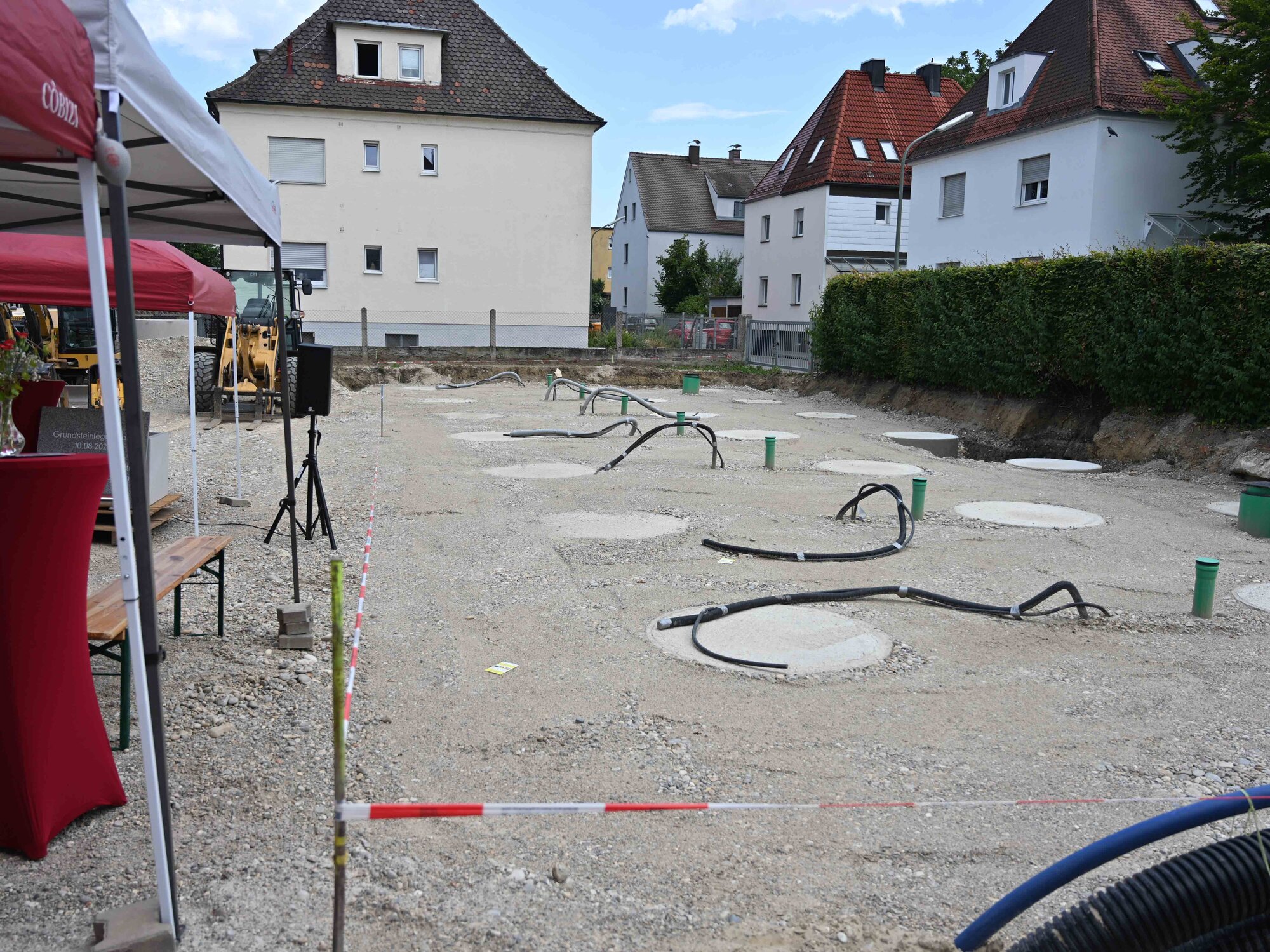 Im Wohngebiet in Pfersee nahe der Ackermanstraße wird das Gebäudekomplex entstehen. 