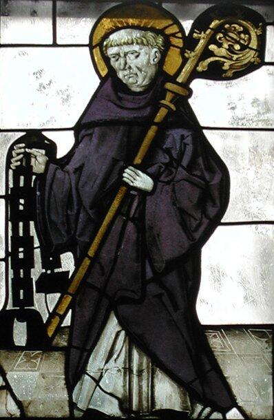 Bleiglasfenster in der Leonhardsbasilika Basel 