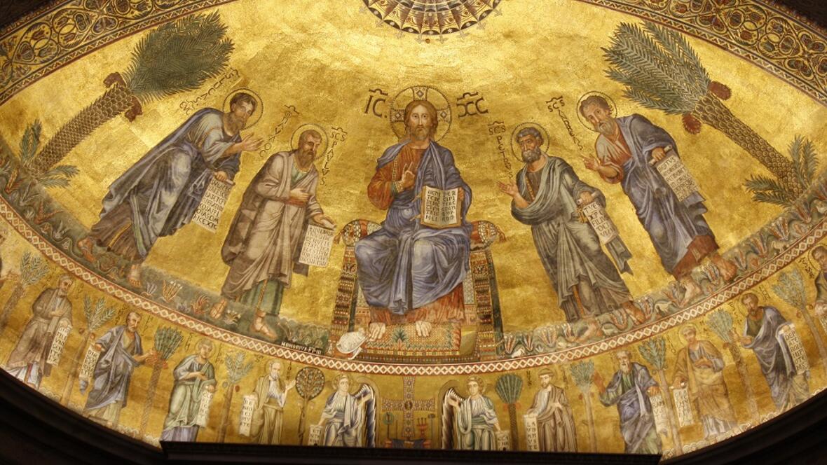 Apsismosaik Sankt Paul vor den Mauern in Rom (Foto: Dr. Peter C. Düren)