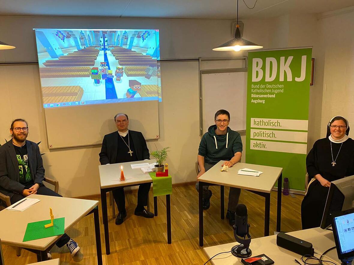 Per Livestream wurden die Sieger des Wettbewerbs gekürt. Bischof Bertram war Schirmherr der Aktion (Foto: Jugendstelle Kaufbeuren).