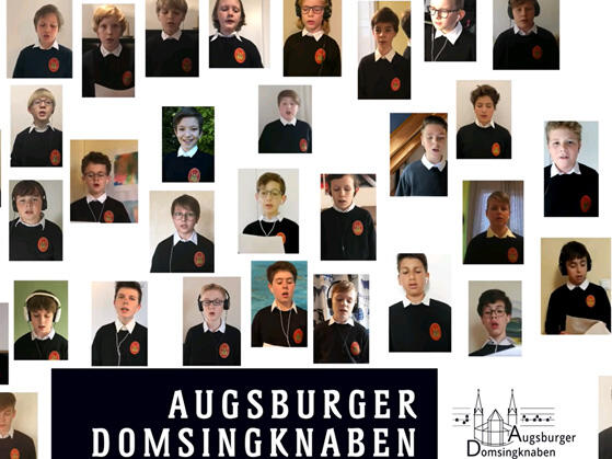 Karl-Kraft-Chor im "Homeoffice". (Quelle: YouTube-Kanal der Augsburger Domsingknaben)