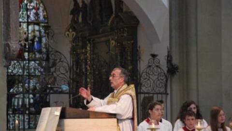 Stadtpfarrer Monsignore Franz Wolf zelebrierte und predigte im Schlussgottesdienst zur Ulrichswoche.