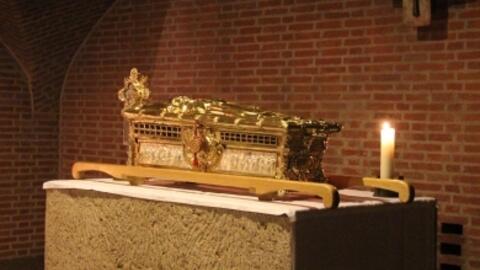 Der Schrein des Heiligen Ulrich nach der Reponierung.