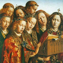 Die singenden Engel weisen den Weg zum "Weihnachtslieder-Adventskalender". Quelle: WikiCommons