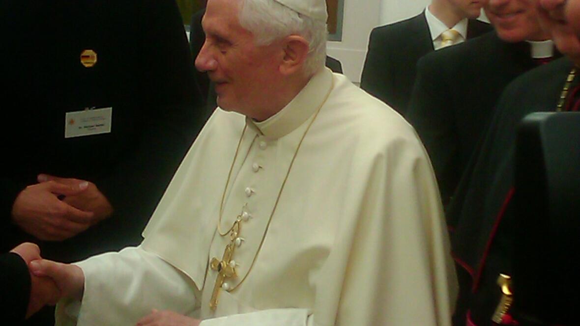Papst Benedikt XVI. während seines Besuches in Deutschland 2011.