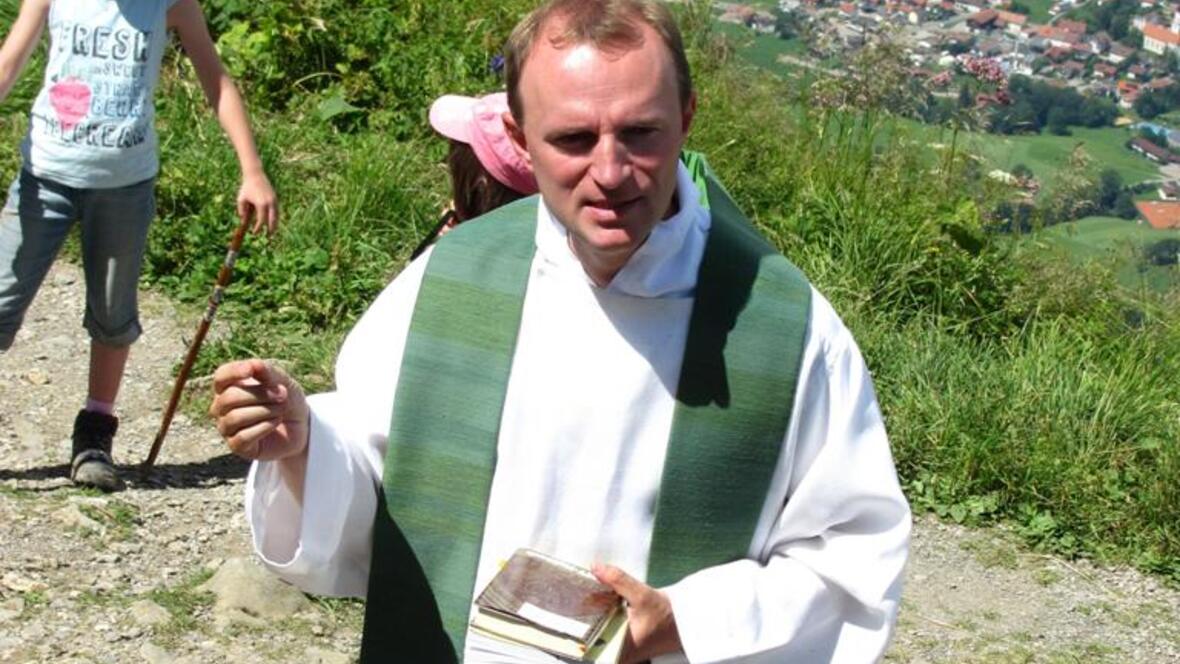 Ein Höhepunkt war der Berggottesdienst mit Pfarrer Bernhard Waltner auf dem Grünten. 
