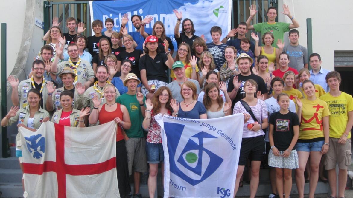 Augsburger Jugendliche bei der Zwischenübernachtung in Chateaurenard bei St. Remy de Provence.