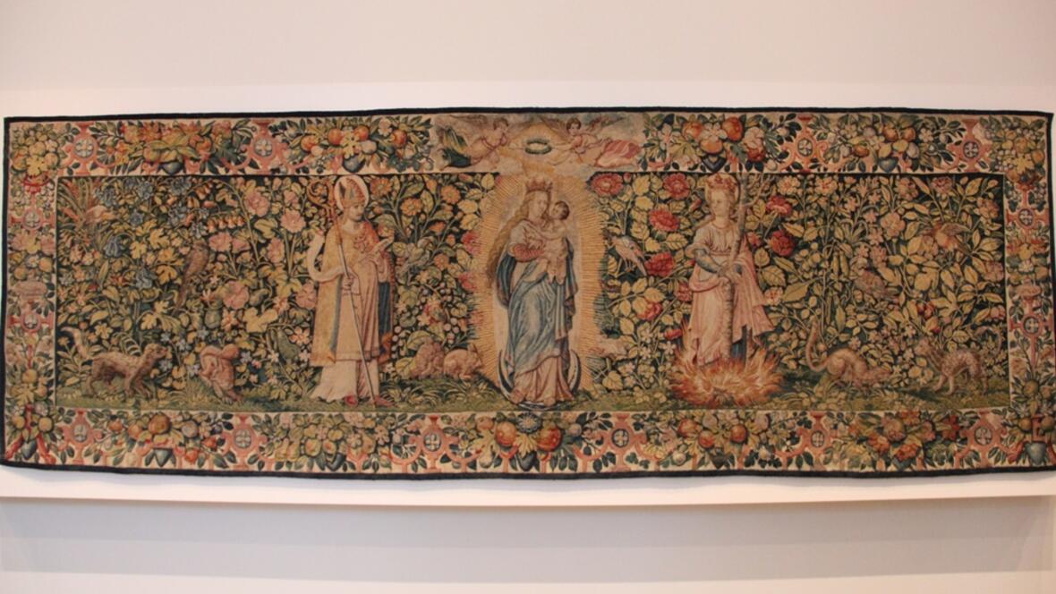 Dieser Wandteppich wurde vor 1582 für den Augsburger Dom geschaffen. 