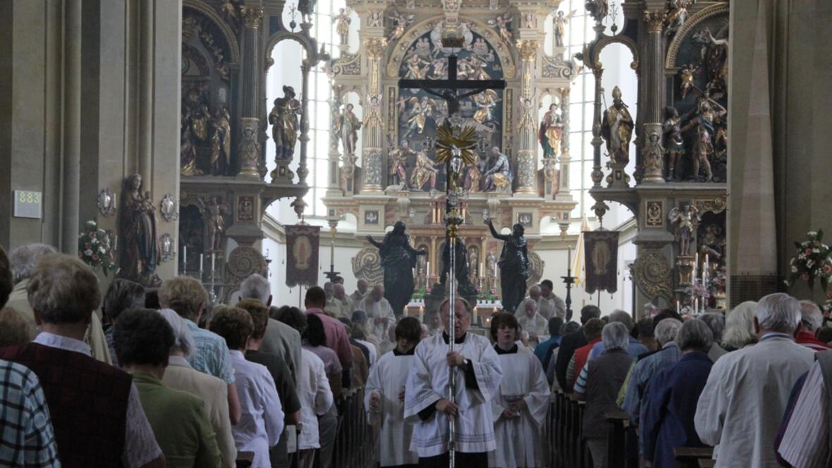 Pilger aus den Regionen Neu-Ulm und Altbayern sind zur Ulrichswoche nach Augsburg gekommen. 
