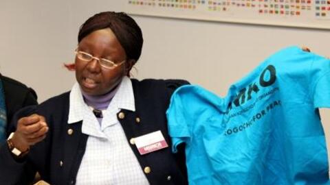 Joyce Mwikali ist derzeit zu Gast in der Diözese Augsburg und berichtet von ihren Friedensprojekten in Nairobi.