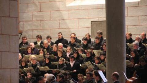 Es musizierten beim 40stündigen Gebet am Sonntag der Augsburger Domchor und das Domorchester.