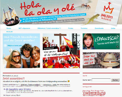 Website zum WJT in Madrid