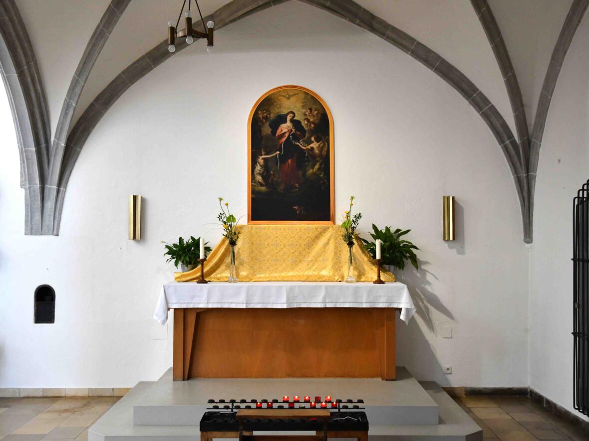 Eine Kopie des bekannten Gnadenbilds hängt seit Ostern in der nahegelegenen Wallfahrtskirche Heilig Kreuz. (Foto: Nicolas Schnall / pba) 
