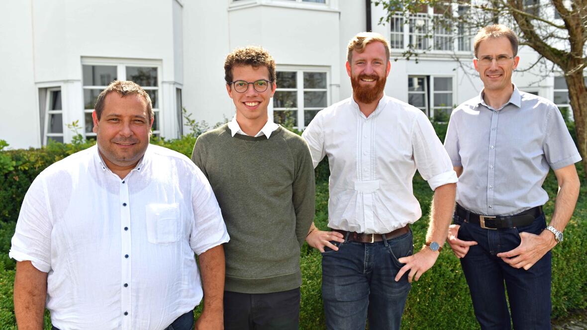 Pastoralkurs 2022 (v.l.) Wolfgang Ehrle, Sebastian Fuchs, Johannes Höfle, Richard Reißner, es fehlt Wolfgang Schantin.