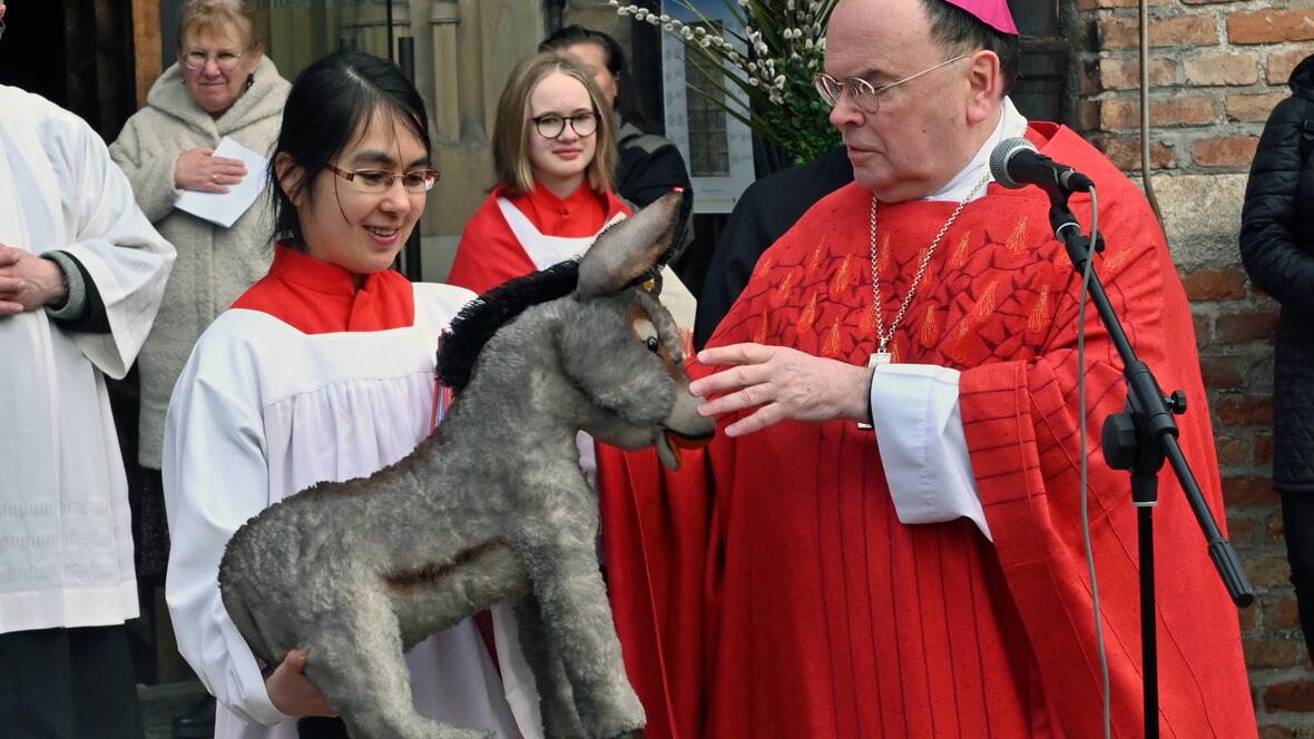 Palmsonntagsgottesdienst im Augsburger Dom. (Fotos: Leander Stork / pba)