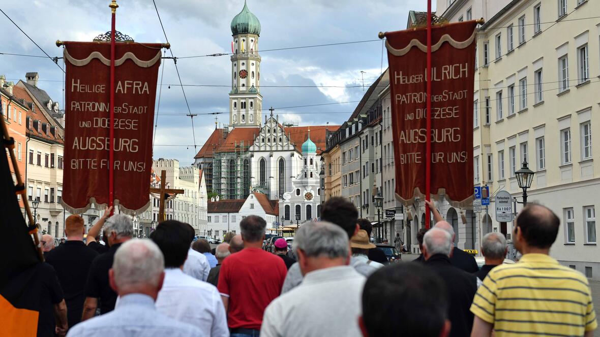 Männerwallfahrt bei der Ulrichswoche 2023 (Fotos: Nicolas Schnall / pba)