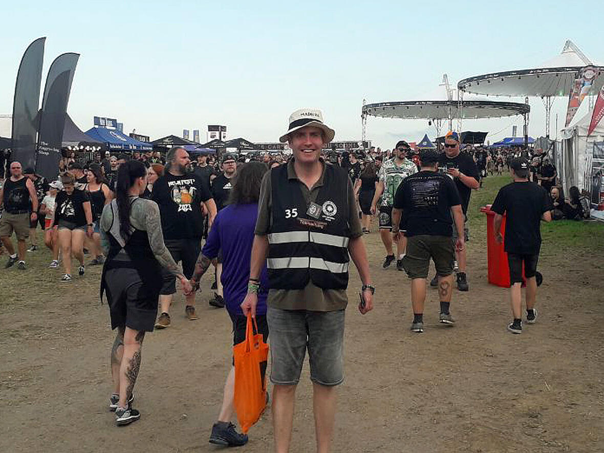 Diözesanseelsorger Bernd Udo Rochna auf dem Summer-Breeze (Foto: KLJB)