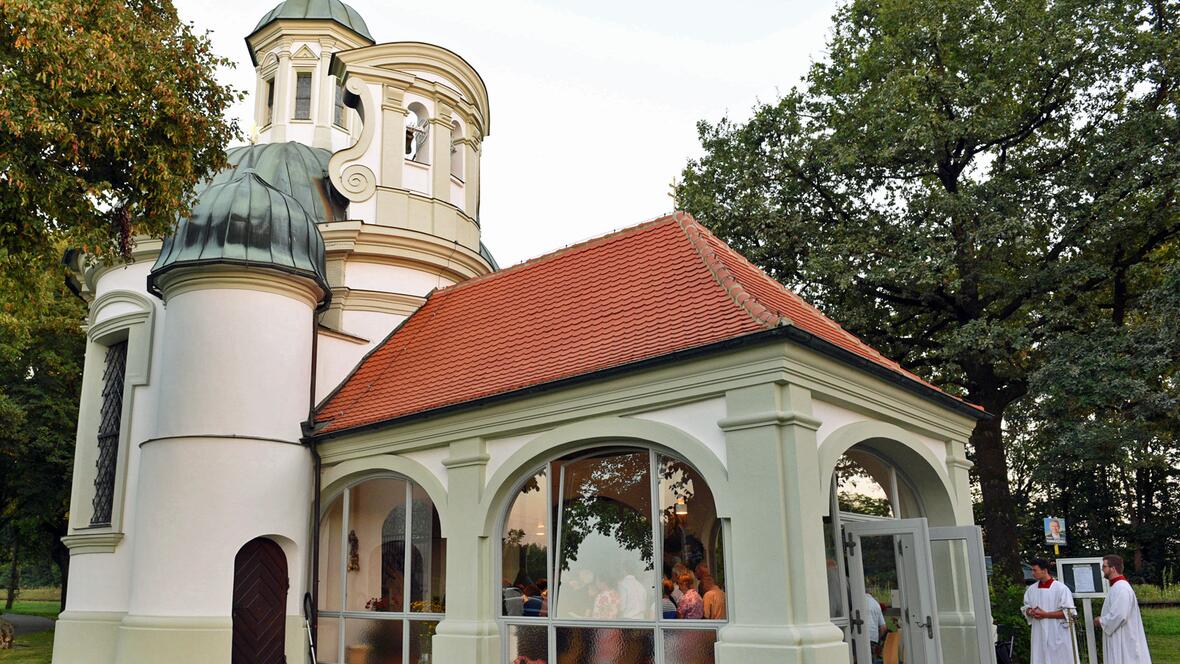 Die Wallfahrtskirche Maria Alber in Friedberg-West (Fotos: Leander Stork / pba)