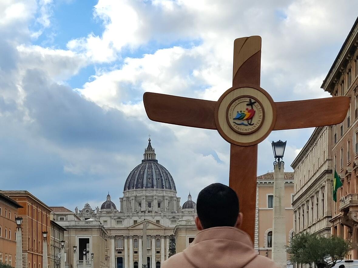 Pilgerzug in Rom (Foto: Johann Michael Geisenfelder / Kolping Augsburg)