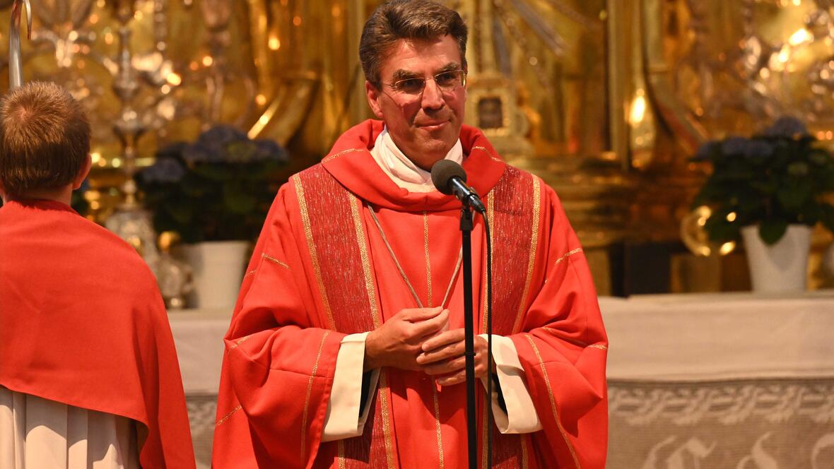 Abt Johannes freute sich sichtlich über die große Anteilnahme an den beiden Jubiläen. 