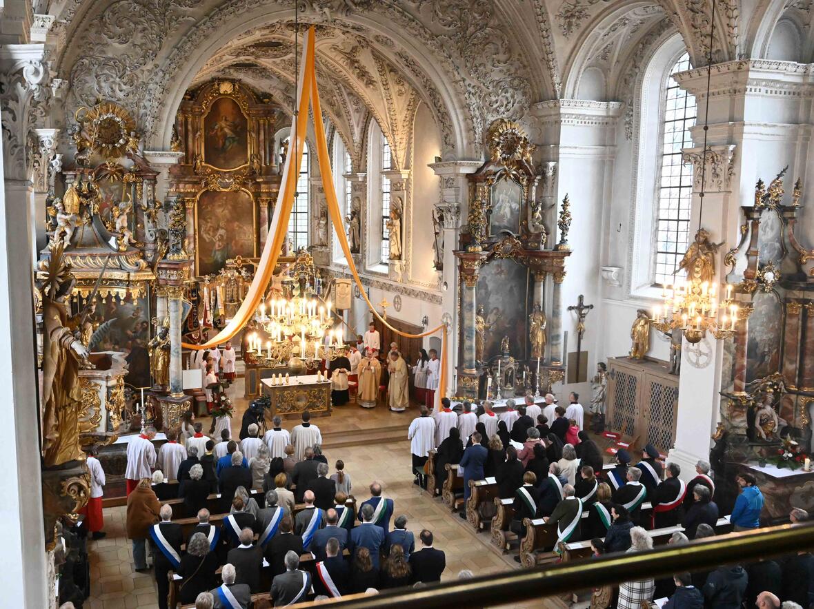 In der prachtvollen Kirche St. Johann Baptist in Kaufering wurde am Sonntag der Dankgottesdienst gefeiert (Fotos: Ulrich Bobinger/pba).