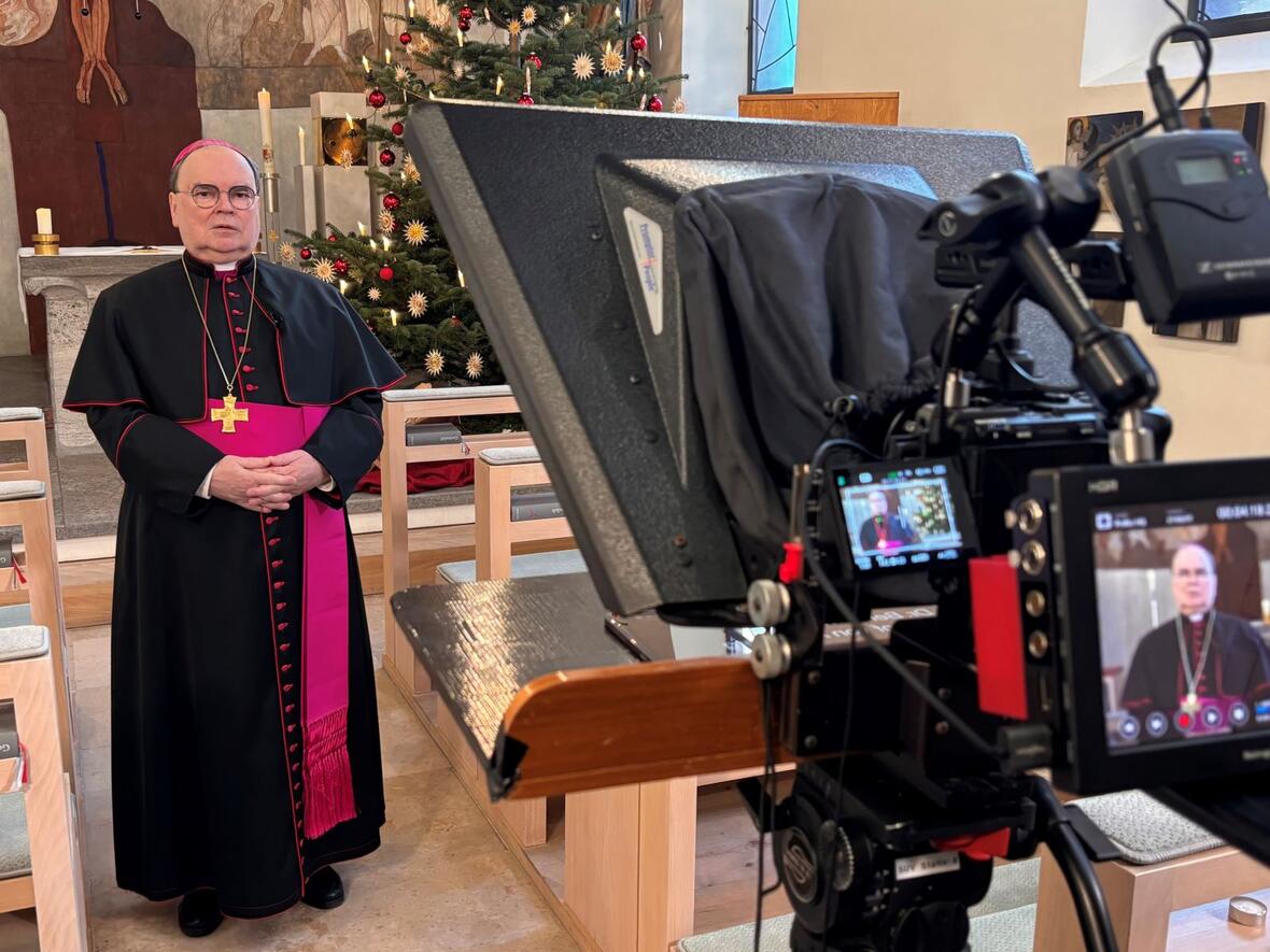 Weihnachtsansprache des Bischofs 2025 (Foto: Ulrich Bobinger / pba)