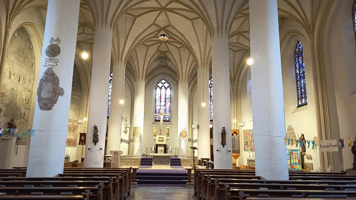 Die Pfarrkirche St. Jakobus major in Schrobenhausen erstrahlt wieder in neuem Glanz. Fotos: Bernhard Hanke