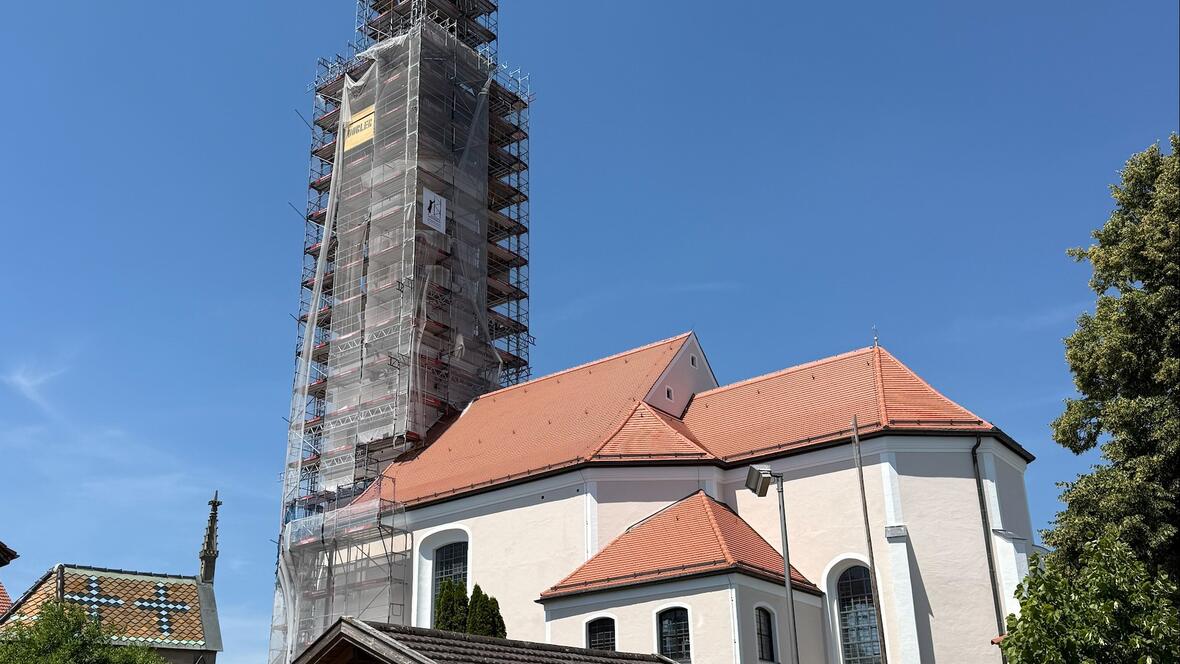 Die Renovierungsarbeiten an der Kirche St. Johannes Baptist in Inning am Ammersee stehen vor dem Abschluss. (Foto: Manuel Reichart)