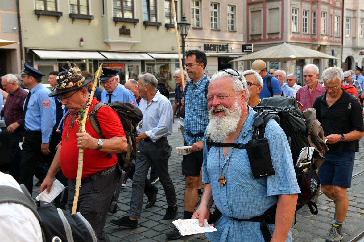 Fröhliche Gesichter waren auf der Männerwallfahrt zu sehen. (Fotos: Nicolas Schnall / pba)
